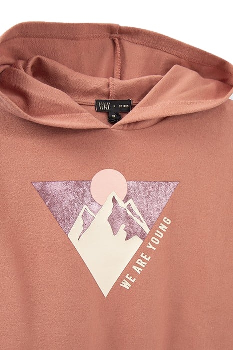 GIRLS’ TERRACOTTA MOUNTAIN IMAGE HOODIE 3