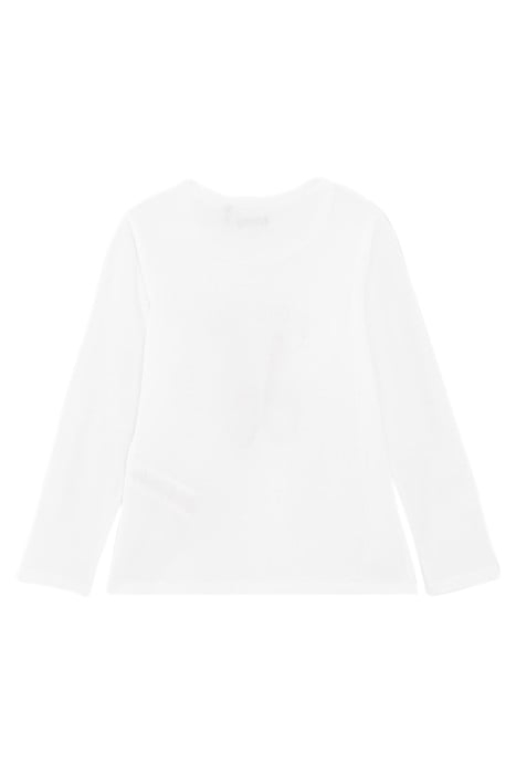 GIRLS’ OFF-WHITE MOCCASINS IMAGE ORGANIC COTTON T-SHIRT 2