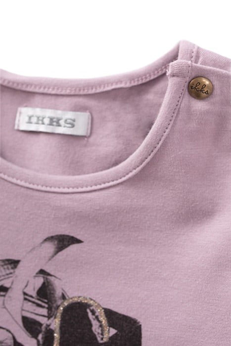 BABY GIRLS’ VIOLET SHOES IMAGE T-SHIRT 3