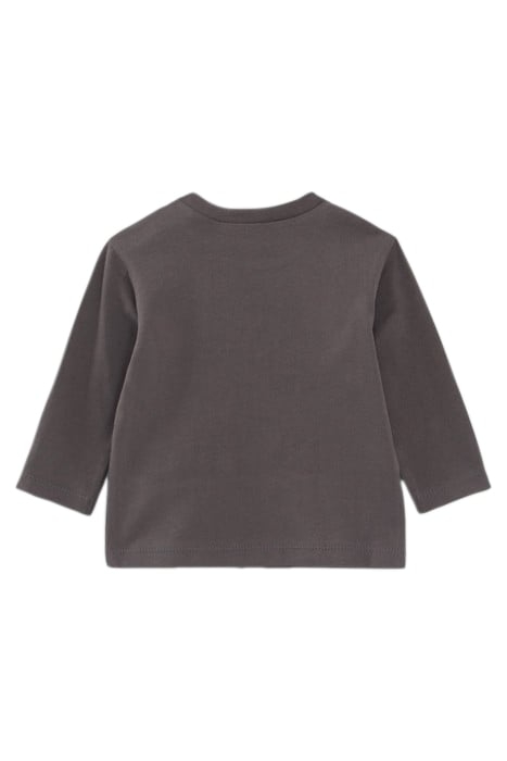 BABY BOYS’ GREY PLAYING CARDS BADGE AND PRINT T-SHIRT 2