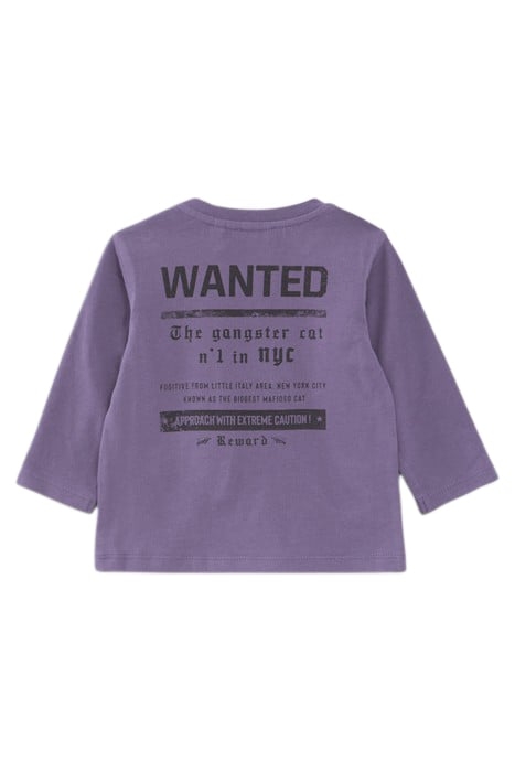 BABY BOYS’ VIOLET ORGANIC T-SHIRT, ROCK PRINT FRONT/BACK 2