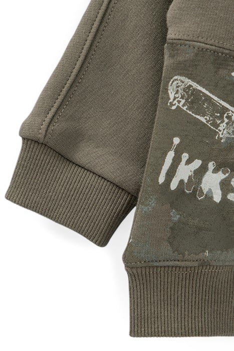 BABY BOYS’ KHAKI CARDIGAN WITH XL PRINT ON BACK 4