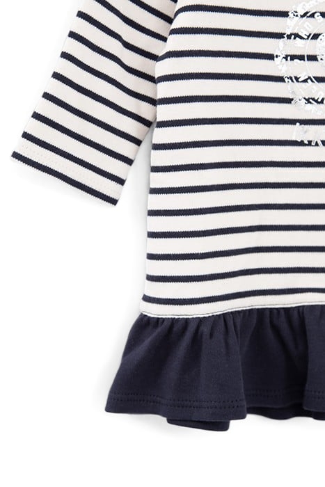 BABY GIRLS’ SAILOR-STRIPE DRESS WITH PRINT AND SIDE RUFFLE 4