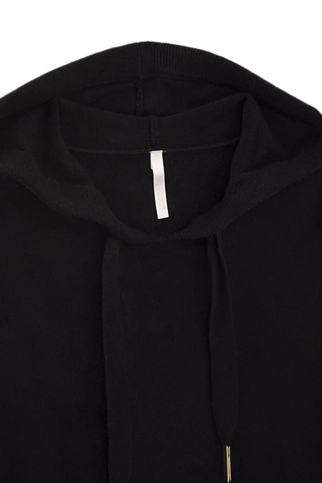 BLACK LUREX KNIT HOODED SWEATER 7
