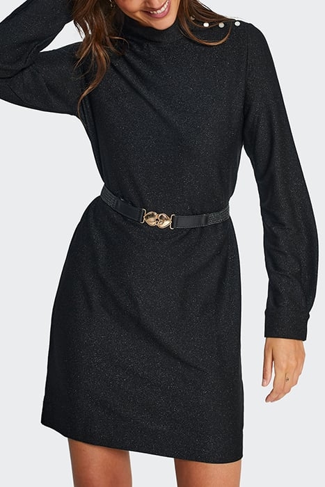BLACK SHINY KNIT DRESS 5