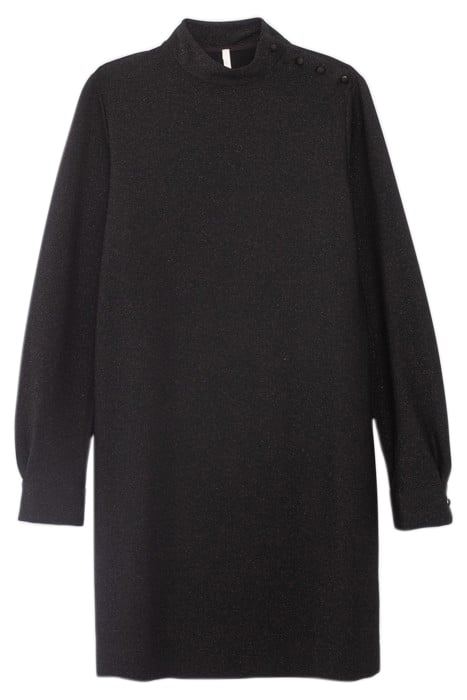 BLACK SHINY KNIT DRESS 3