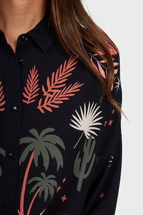 BLACK XL PLANT PRINT SHIRT 5