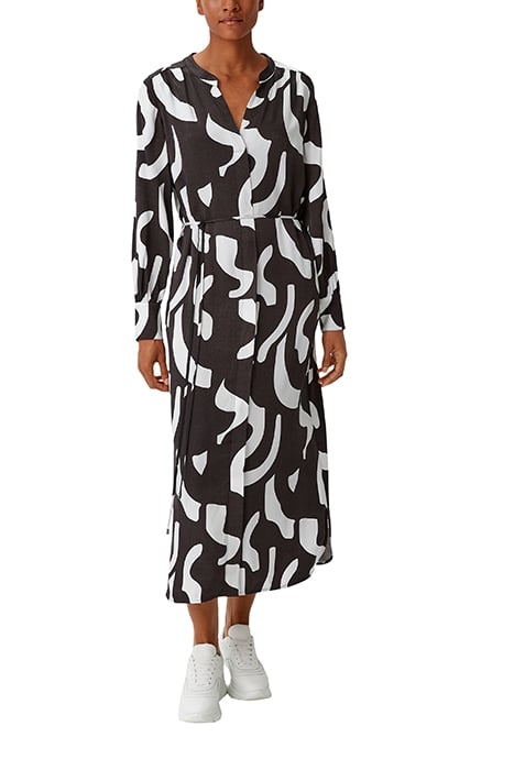 COMMA DRESSES GREY/BLACK 1