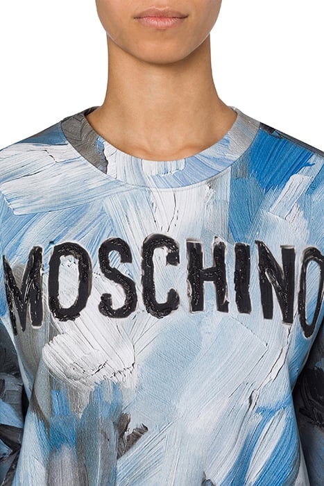 PAINTING COTTON SWEATSHIRT BLUE 4