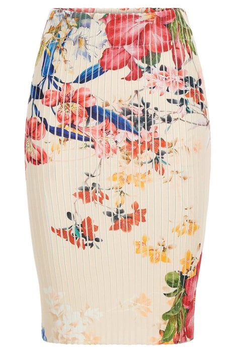 GINGER RIB PRINTED GLORIOUS GARDEN MINI SKIRT 4