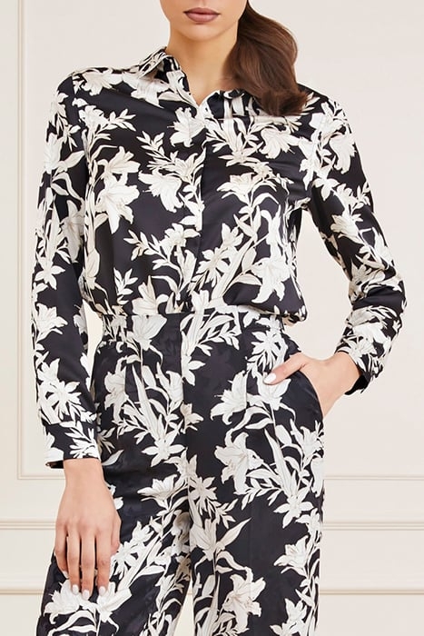 THE ICON BLOUSE PRINT SUNBURST BLACK BUTTON-DOWN SHIRT PRINT 1