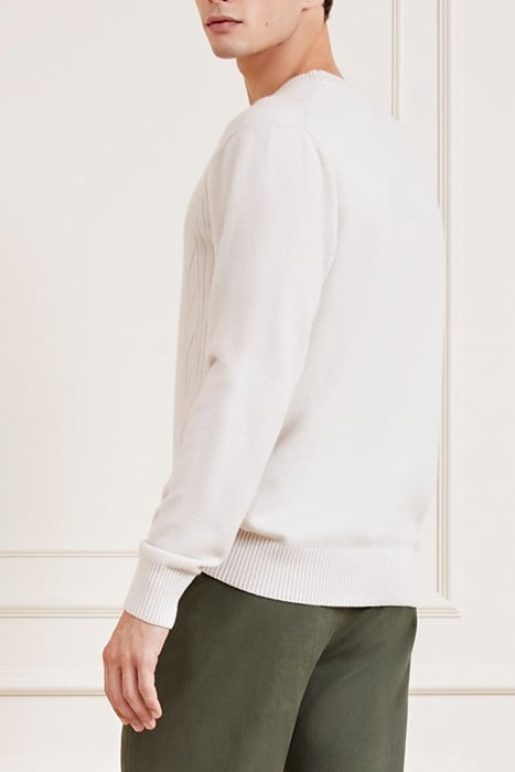 SIDE CABLES CASHM DREAMY SWEATER MOON 2