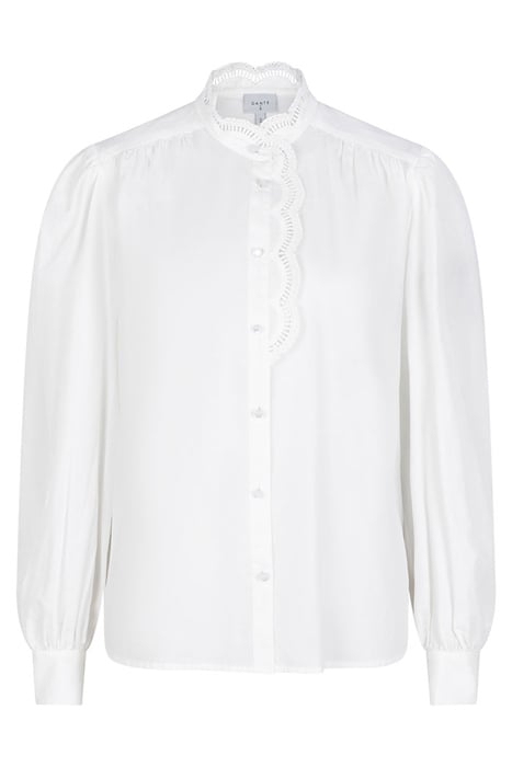 RHEA SCULPED LACE BLOUSE MILK WHITE 3