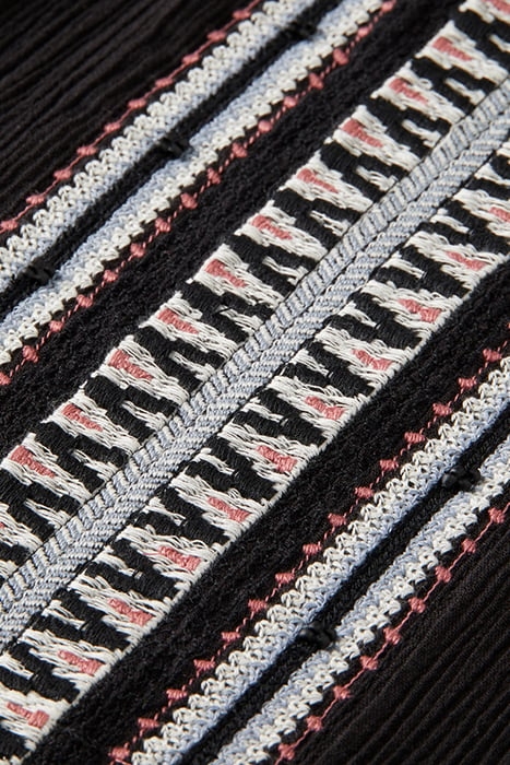 BALLOON SLEEVE EMBROIDERY TOP EVENING BLACK 7