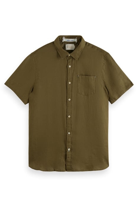 SHORT SLEEVE LINEN SHIRT ALGAE 1