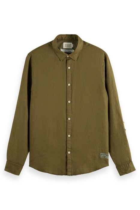 LINEN SHIRT WITH ROLL-UP ALGAE 3