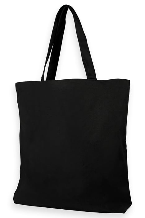 CANVAS TOTE BAG WITH PRINT BLACK 2