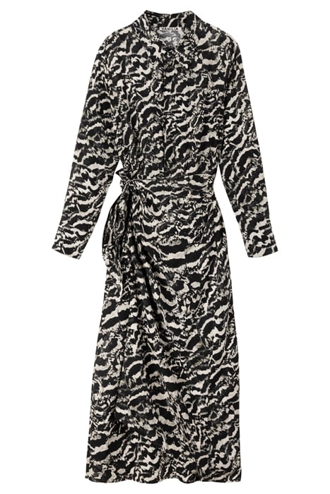 SHIRT DRESS WITH WRAP GREY / BLACK 3