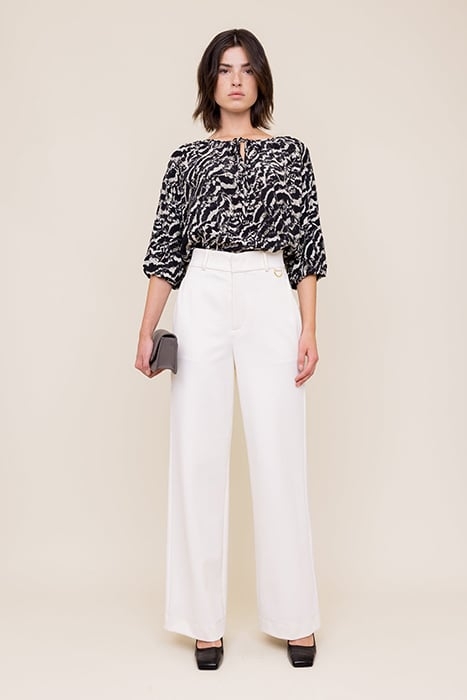 PUFF SLEEVE TOP GREY / BLACK 2