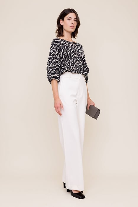 PUFF SLEEVE TOP GREY / BLACK 5