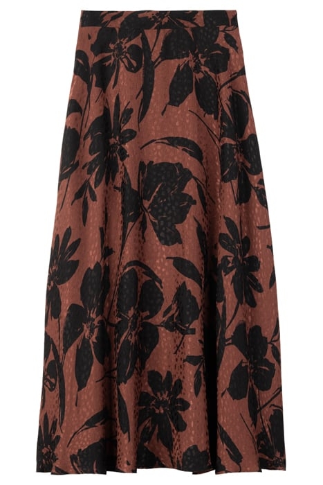 BIG FLORAL SKIRT CHOCOLATE FONDANT / BLACK 4