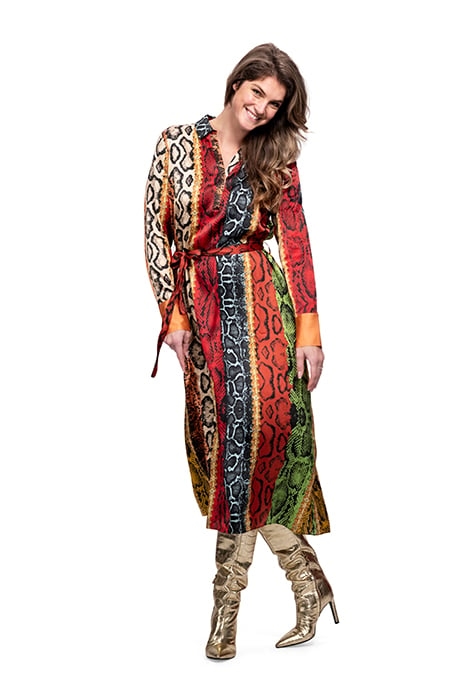 DRESS TURIN LONG SNAKE COLORFUL MULTICOLOR 4