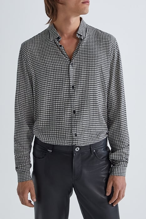 PURE EDITION-ECOVERO™ SHIRT, RETRO DOTS BLACK 1