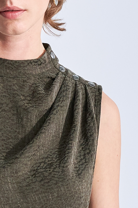 LICHEN ARMY VIBES MOTIF JACQUARD TOP LICHEN 5