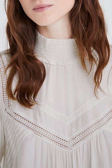ECRU ROCK MOTIF JACQUARD BLOUSE OFF-WHITE 6