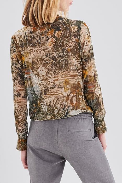 KHAKI LANDSCAPE PRINT BLOUSE KHAKI 2