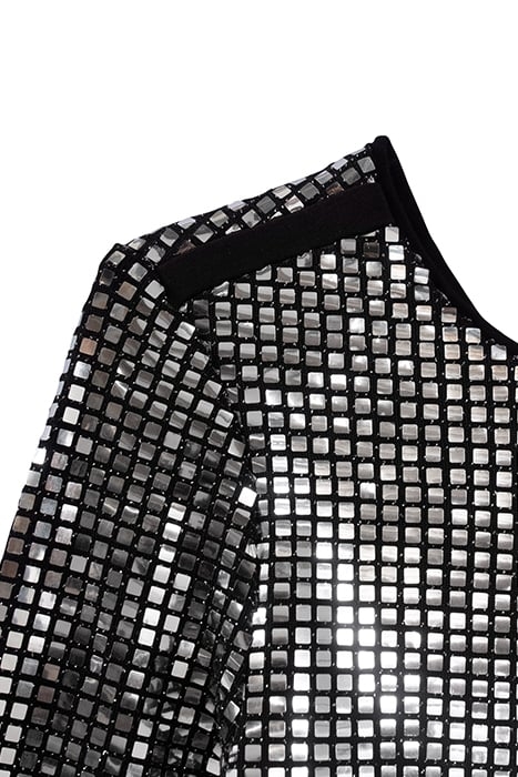 GIRLS’ SILVER GREY SQUARE SEQUIN DRESS GREY 6