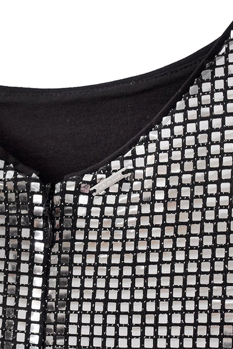 GIRLS’ SILVER GREY SQUARE SEQUIN DRESS GREY 5