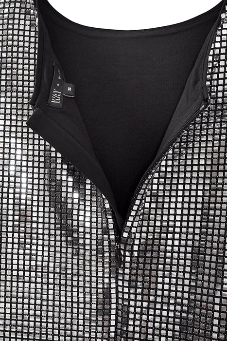 GIRLS’ SILVER GREY SQUARE SEQUIN DRESS GREY 3