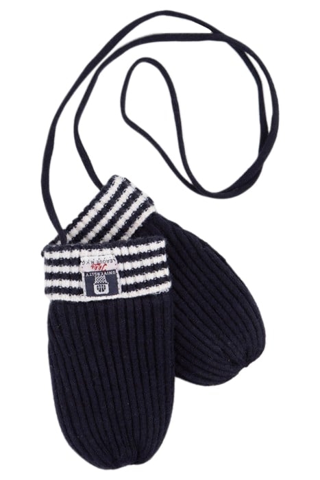 BABY BOYS’ NAVY RIBBED KNIT MITTENS NAVY 1