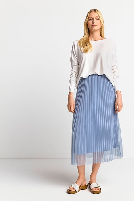 TULLE PLISSEE SKIRT CRUISE BLUE 2