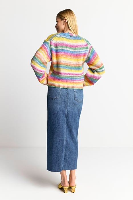 CARDIGAN SPACE DYE YARN CRUISE BLUE 3