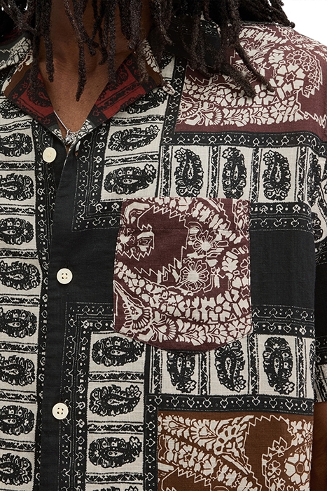 MARQUEE SS SHIRT JET BLACK/ECRU 7