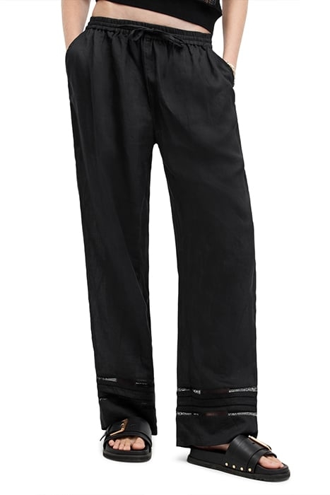 JADE LINEN TROUSER BLACK 1