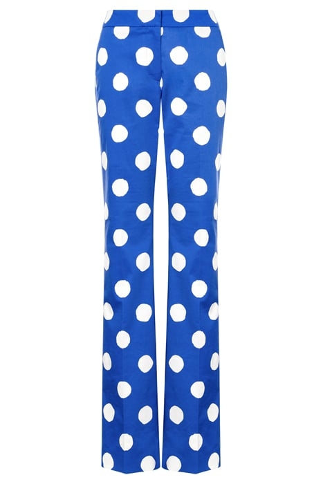 POLKA DOTS SATIN TROUSERS BLUE 3