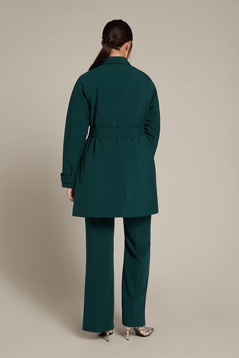PADDED TRENCH COAT WITH BELT GREEN 3