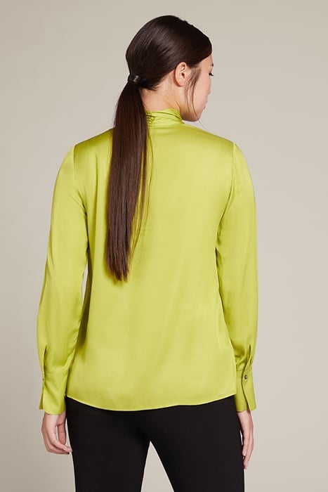 ECOVERO™ SATIN BLOUSE WITH BOW GREEN 2