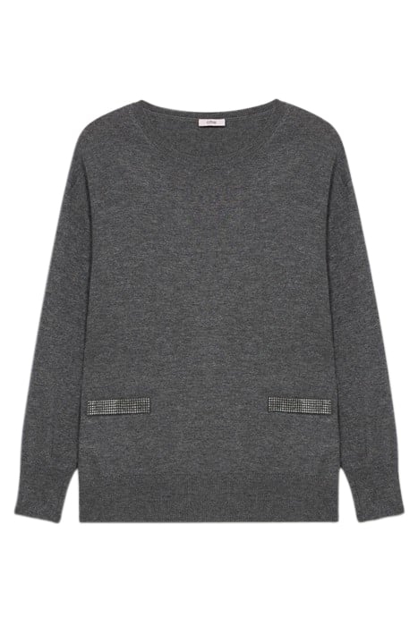 Wool blend sweater with crystals 3