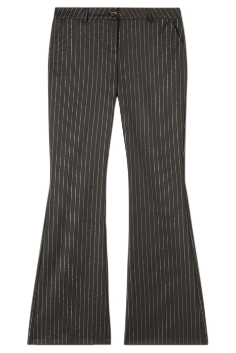 LUREX PINSTRIPED FLARED TROUSERS BLACK 3