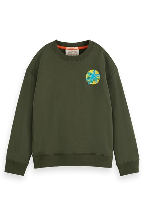 OVERSIZED-FIT ARTWORK SWEATSHIRT SEAWEED GREEN 1