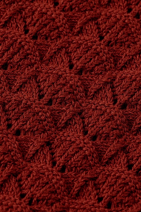 POINTELLE KNITTED SHORT TERRACOTTA 3