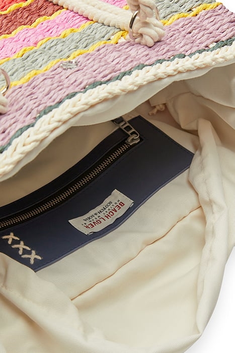 SWIMWEAR COLLECTION - PAPER STRAW SHOPPER BAG SOFT ICE 5