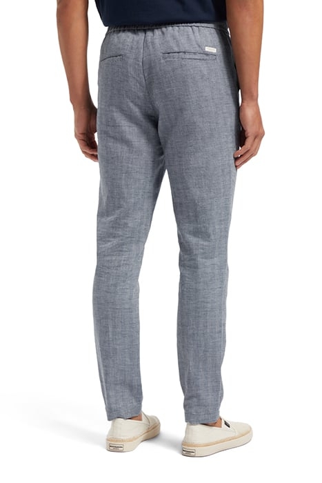 WARREN - STRAIGHT FIT YARN-DYE NAVY HERRINGBONE 2