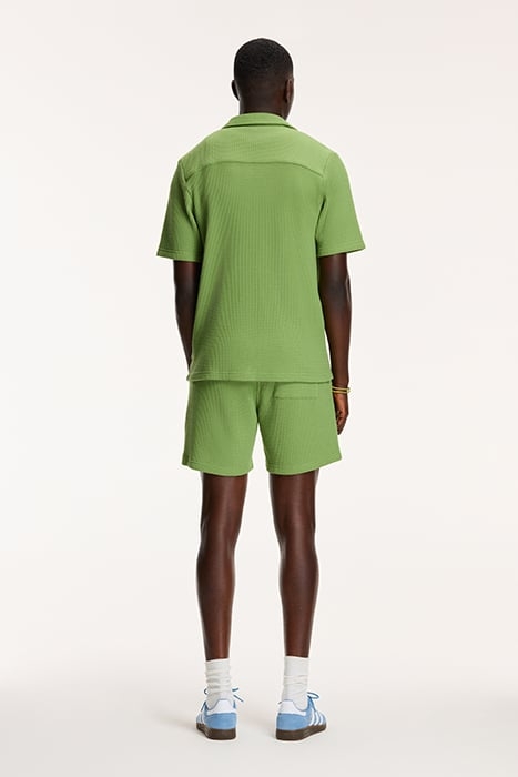 OSCAR WAFFLE STRUCTURE SHORTS LIGHT OLIVE GREEN 4
