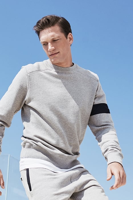 MOORE-BAND | CREW NECK SWEATER LIGHT GREY MELANGE 3