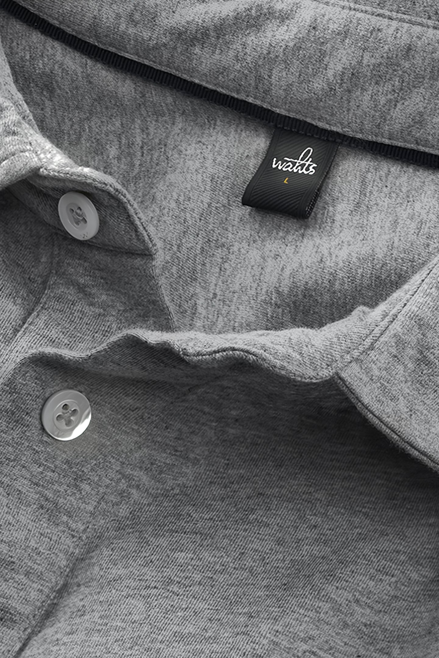 NORTON | TAILORED JERSEY POLOSHIRT LIGHT MARL GREY 2